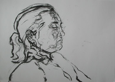 Man with ponytail