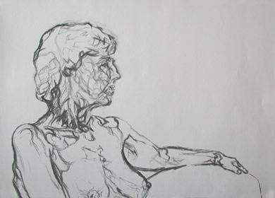 Woman facing away